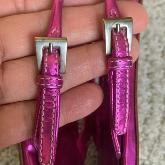 Two pairs Prada, flat metallic sandals - Picture 12 of 14